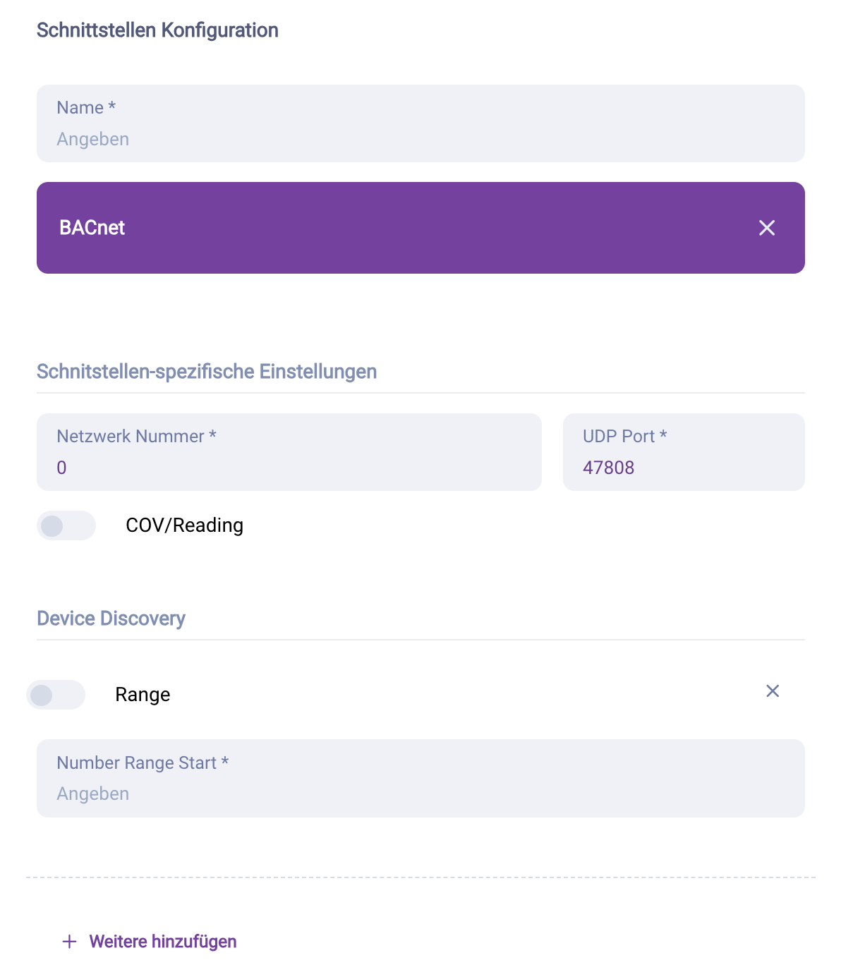 BACnet Konfiguration