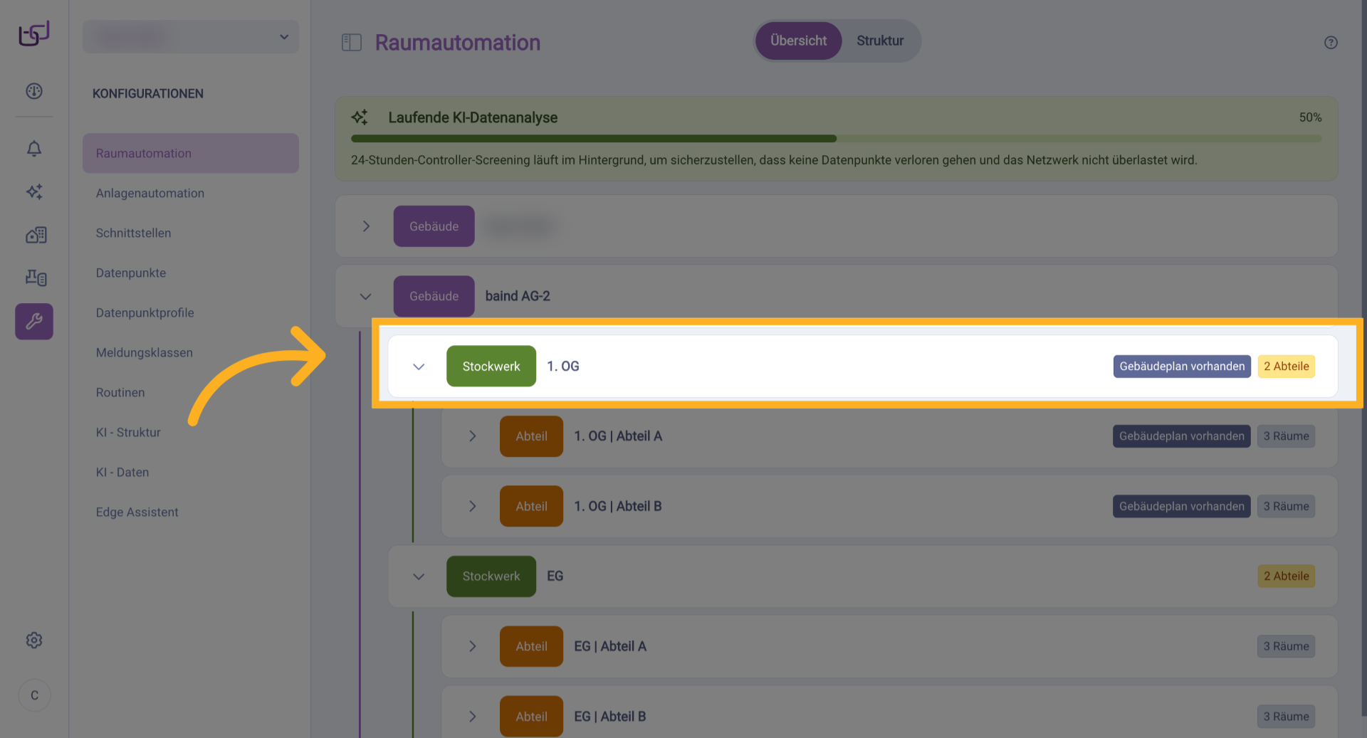 Stockwerk 1. OG Öffnen