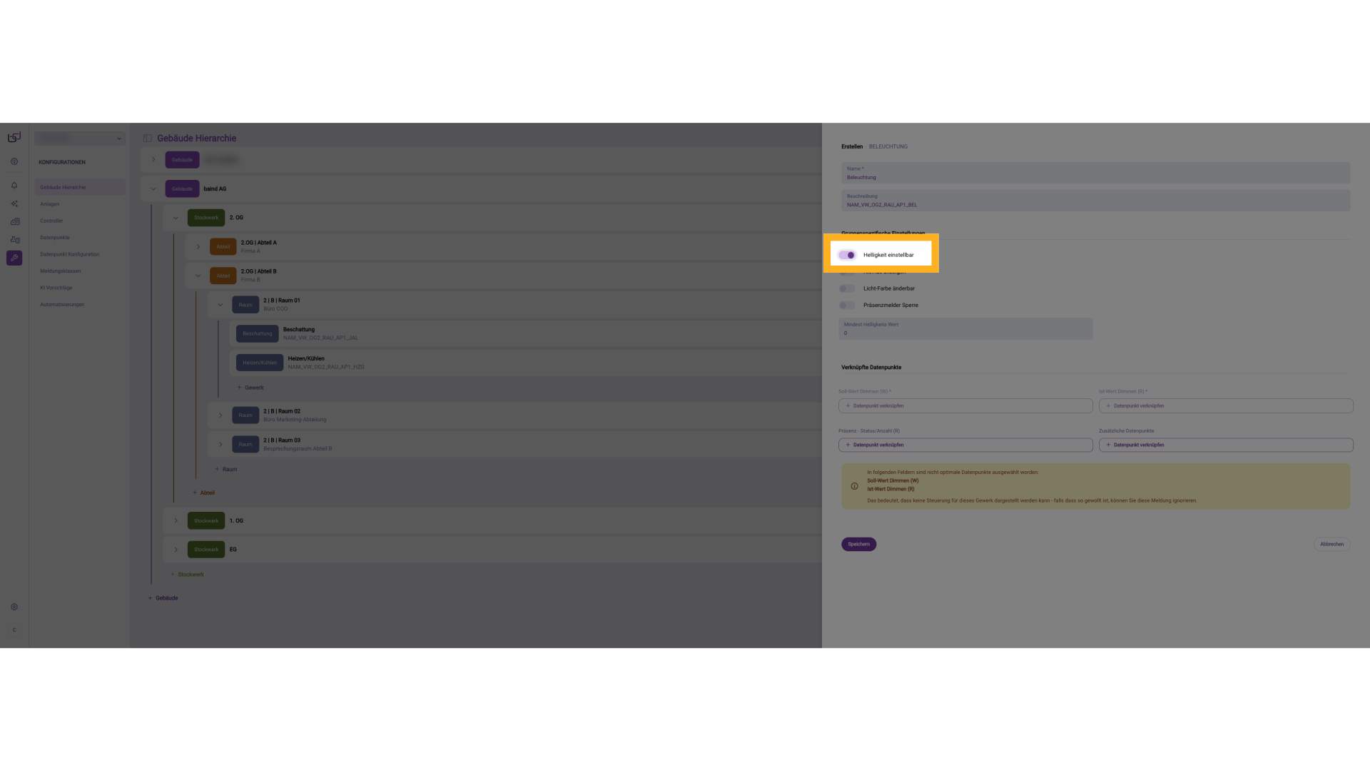 Helligkeit einstellbar