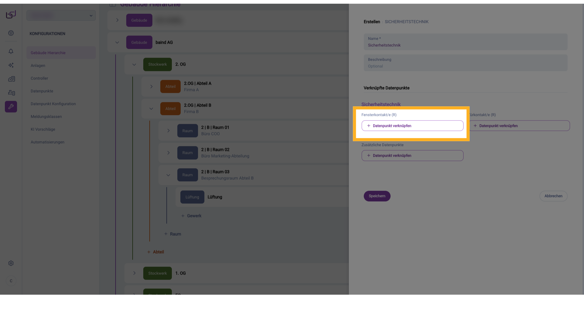 Verknüpfte Datenpunkte