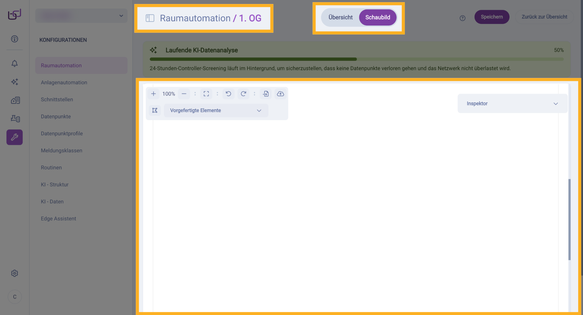 Öffnen Sie Vorgefertigte Elemente