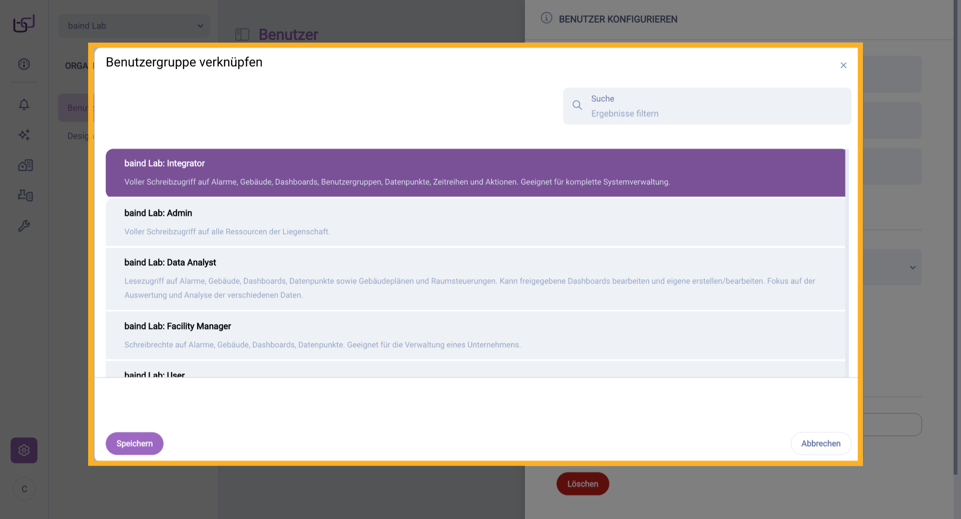 Benutzergruppen zuweisen