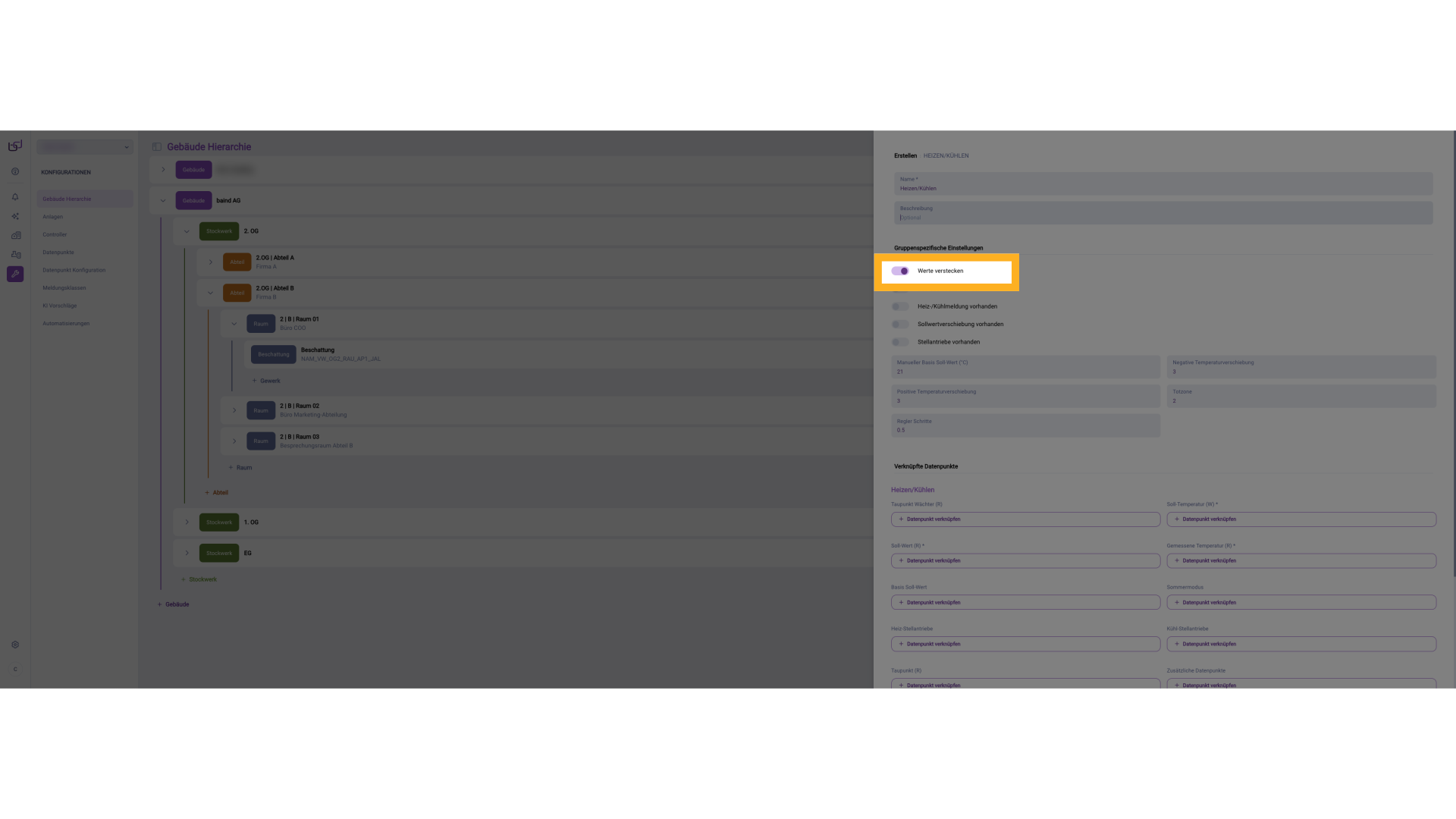 Gruppenspezifische Einstellungen