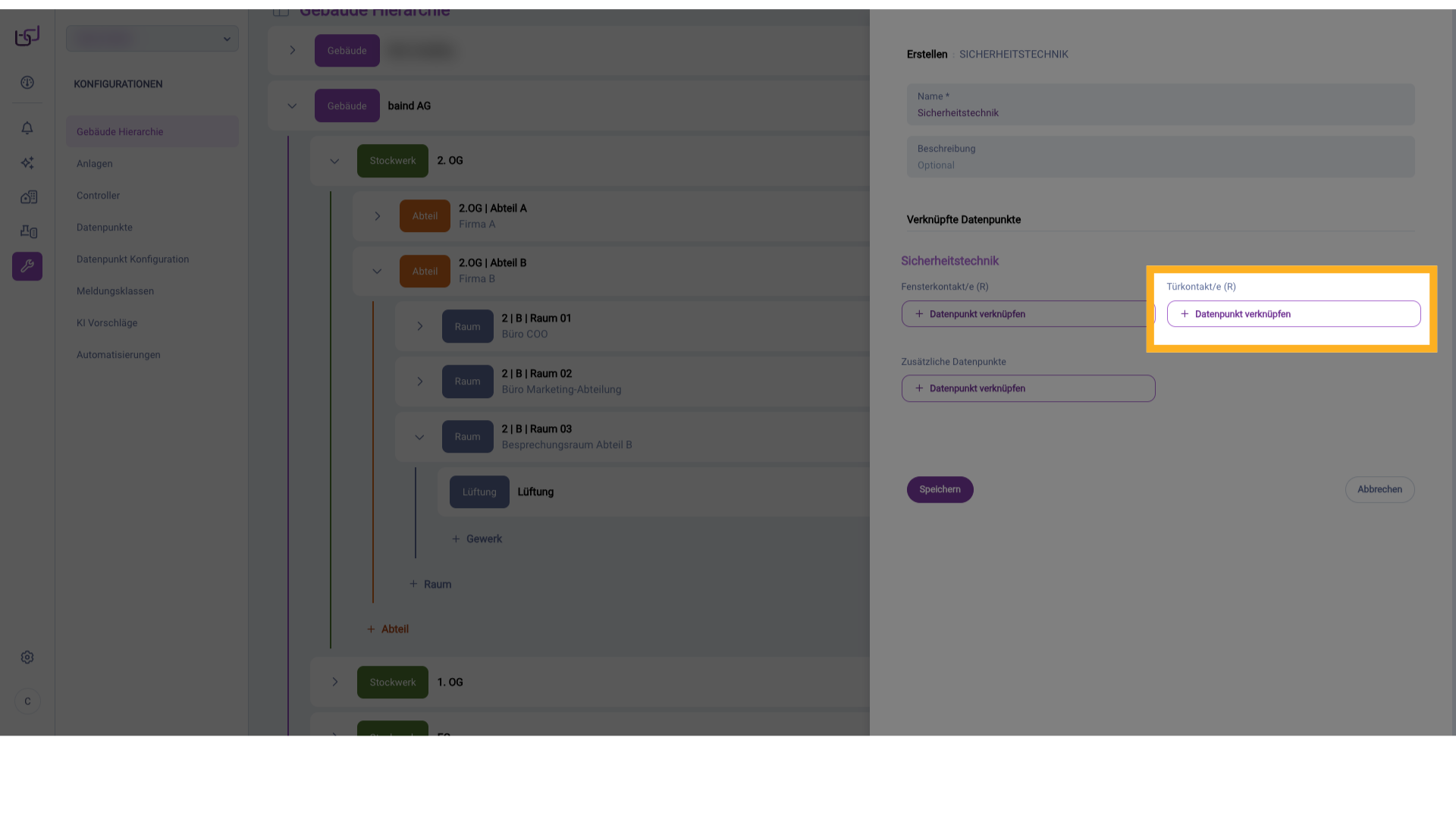 Verknüpfte Datenpunkte
