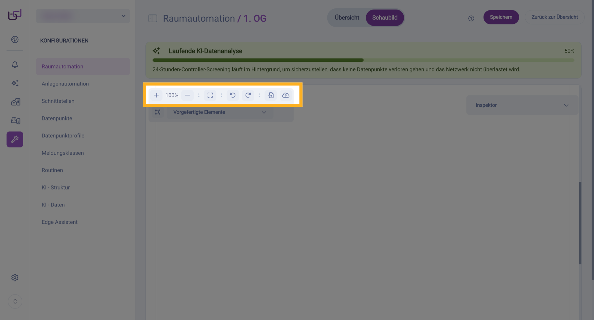 Öffnen Sie Vorgefertigte Elemente