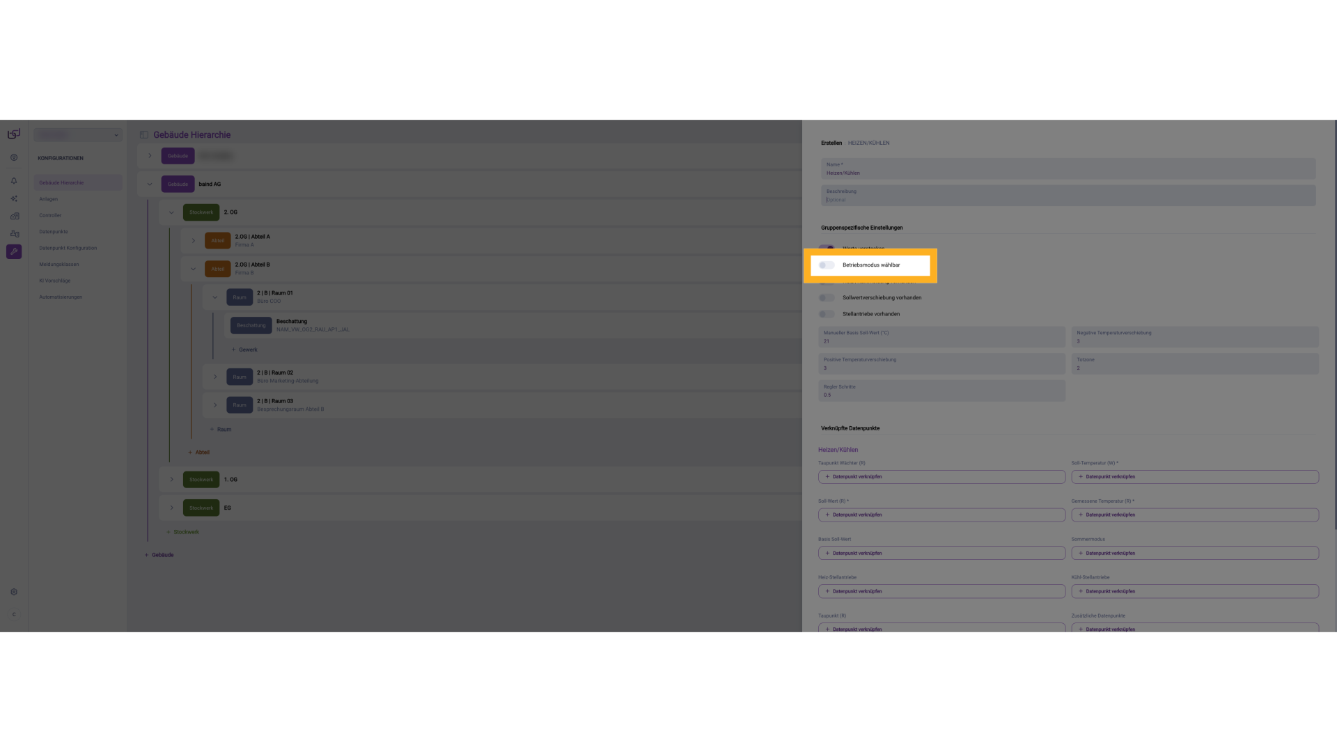 Gruppenspezifische Einstellungen