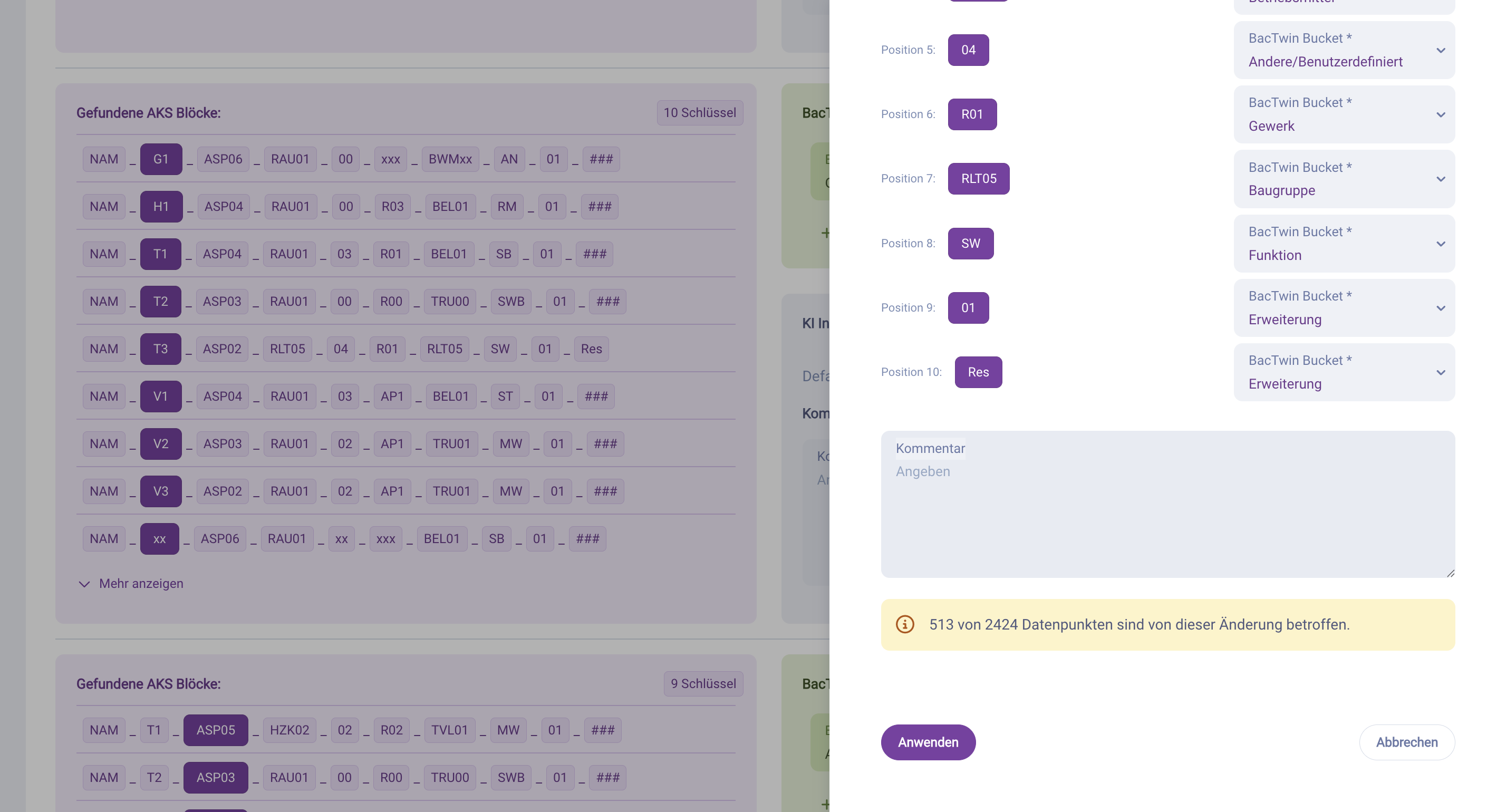 Vollständiger Verschiebe-Dialog