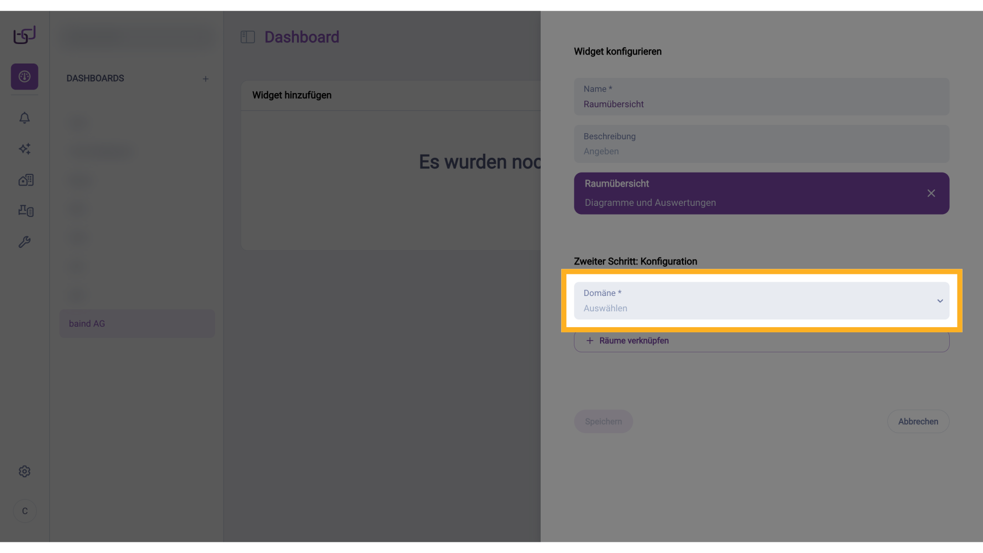 Widget konfigurieren