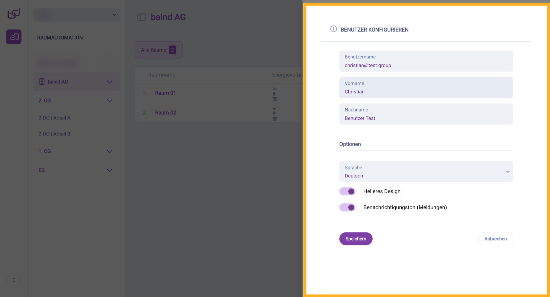 Benutzerkonfiguration