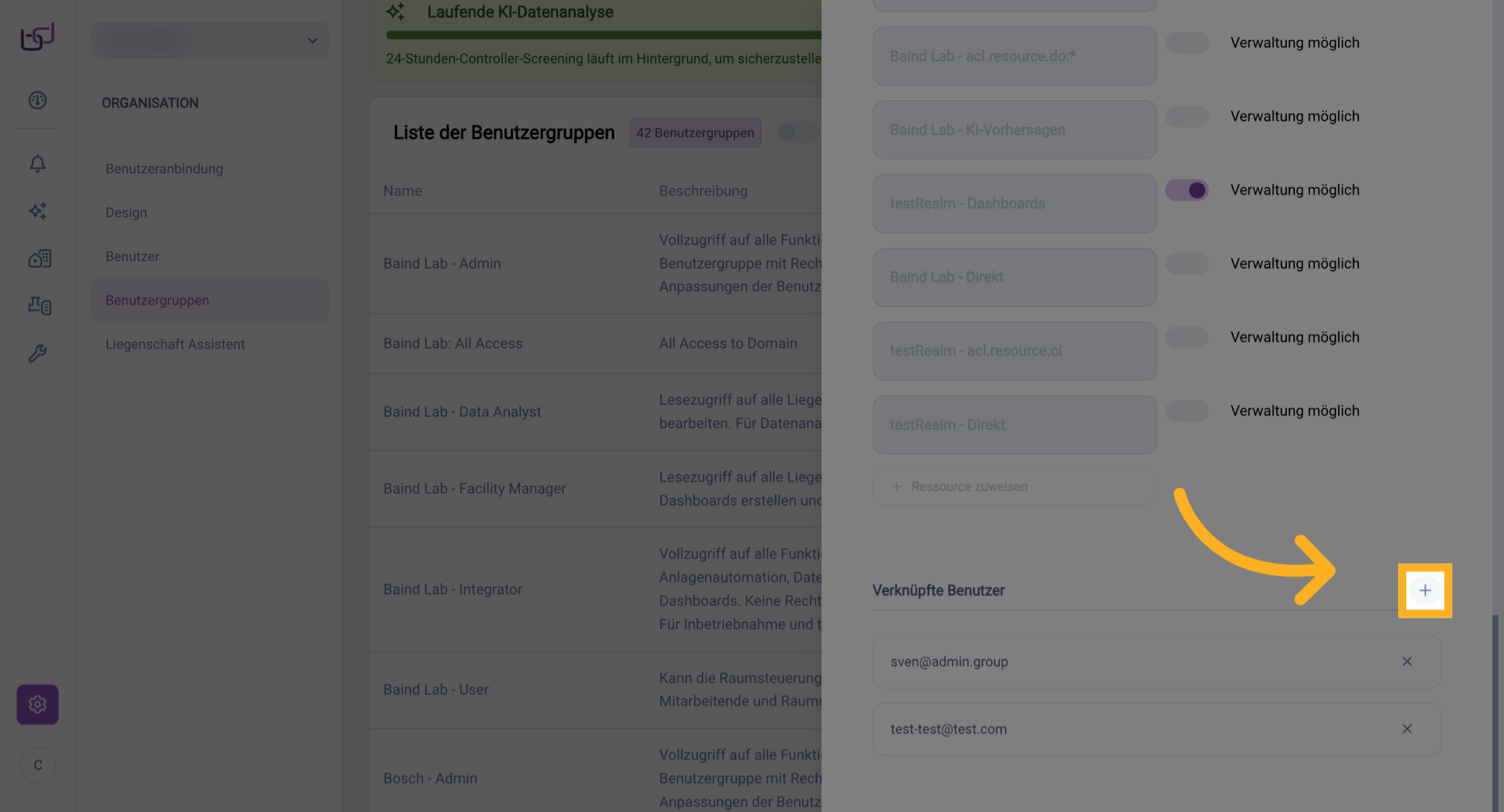 Benutzergruppen Bearbeiten