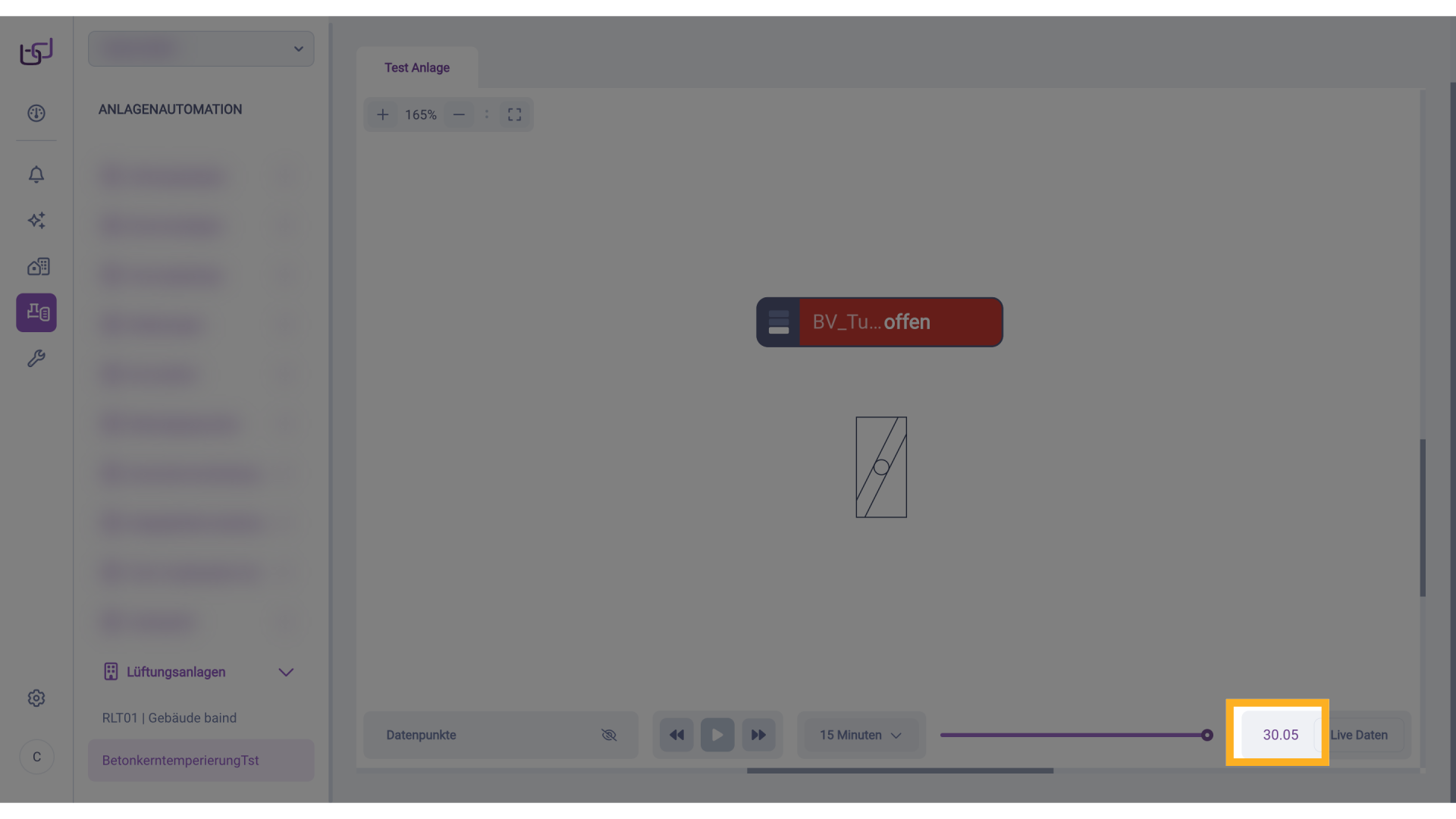 Zeitraum eingestellt