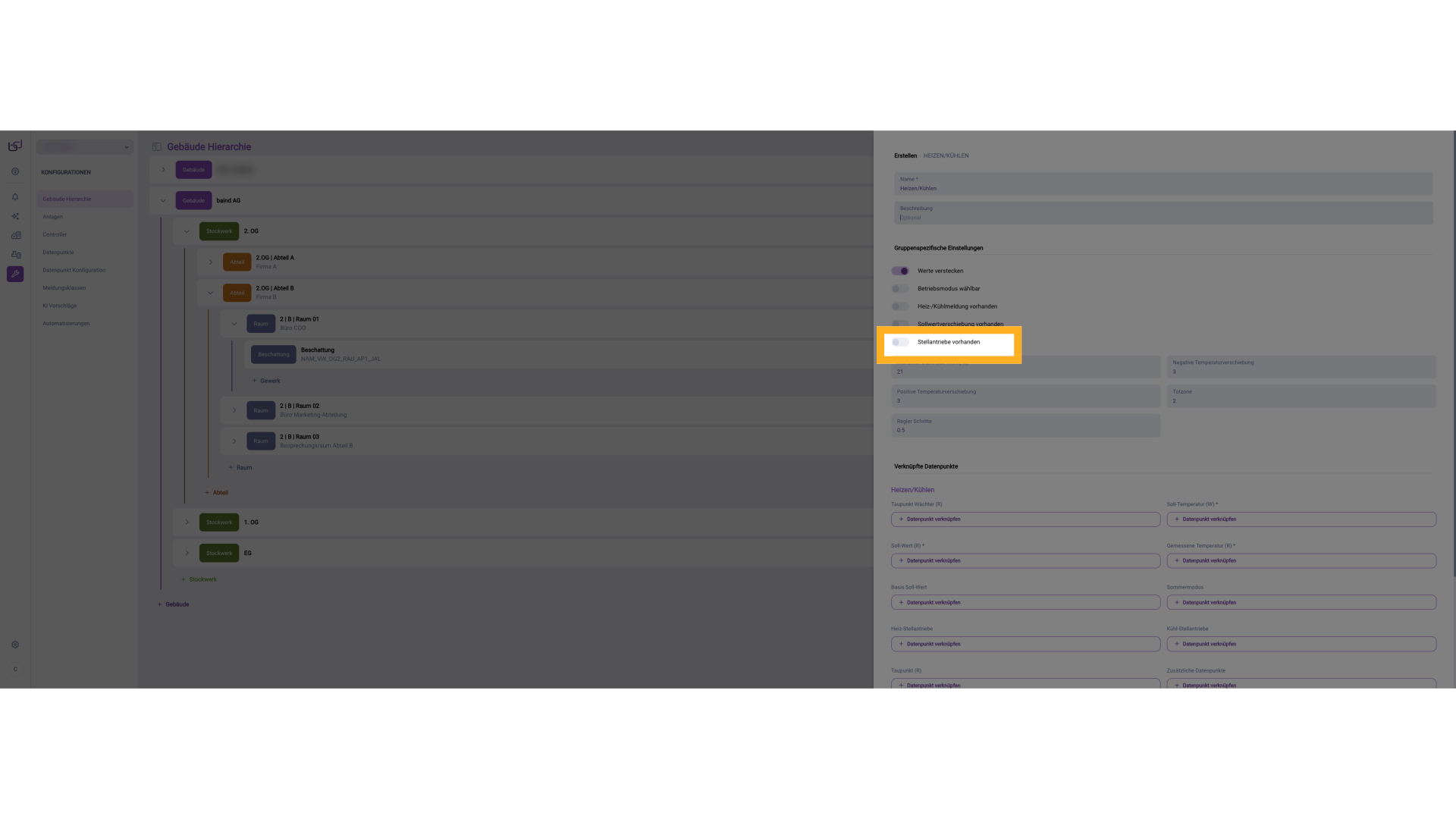 Gruppenspezifische Einstellungen