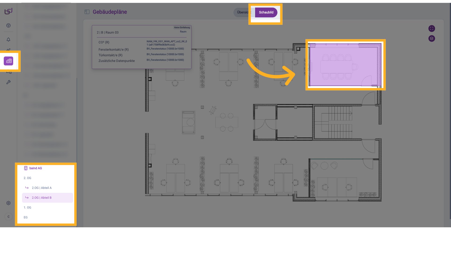 Ansicht Gebäudepläne