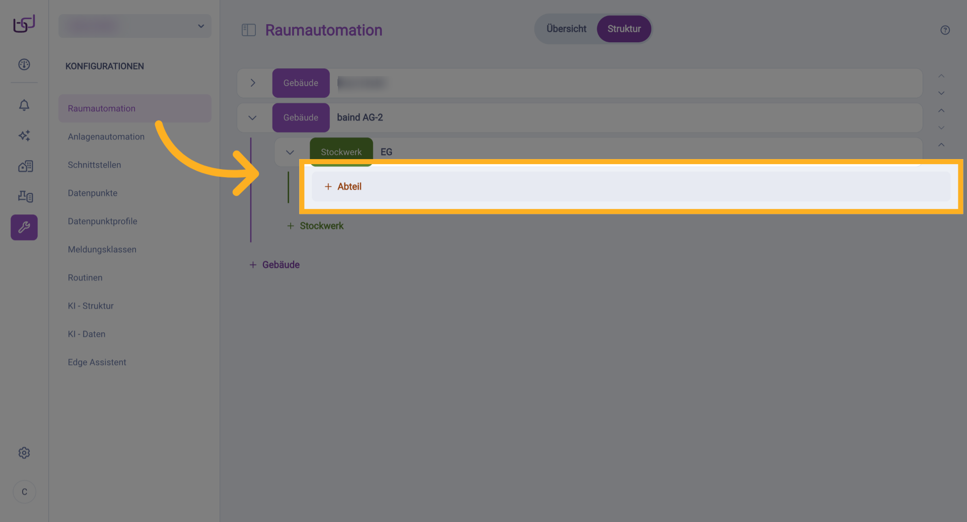 Abteil Erstellen Auswählen