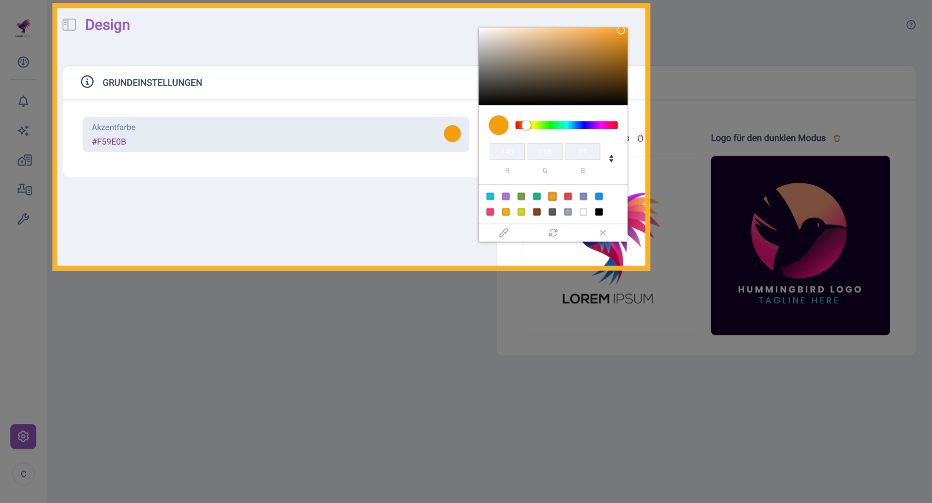 Farbwähler Verwenden