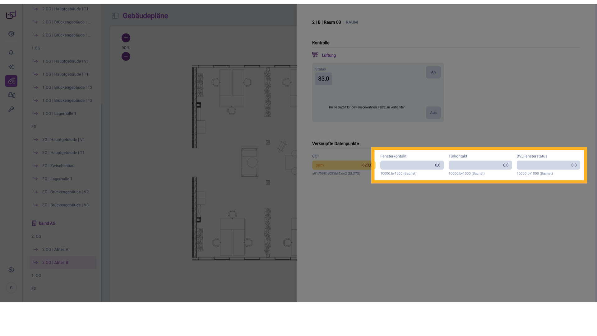 Ansicht Gebäudepläne