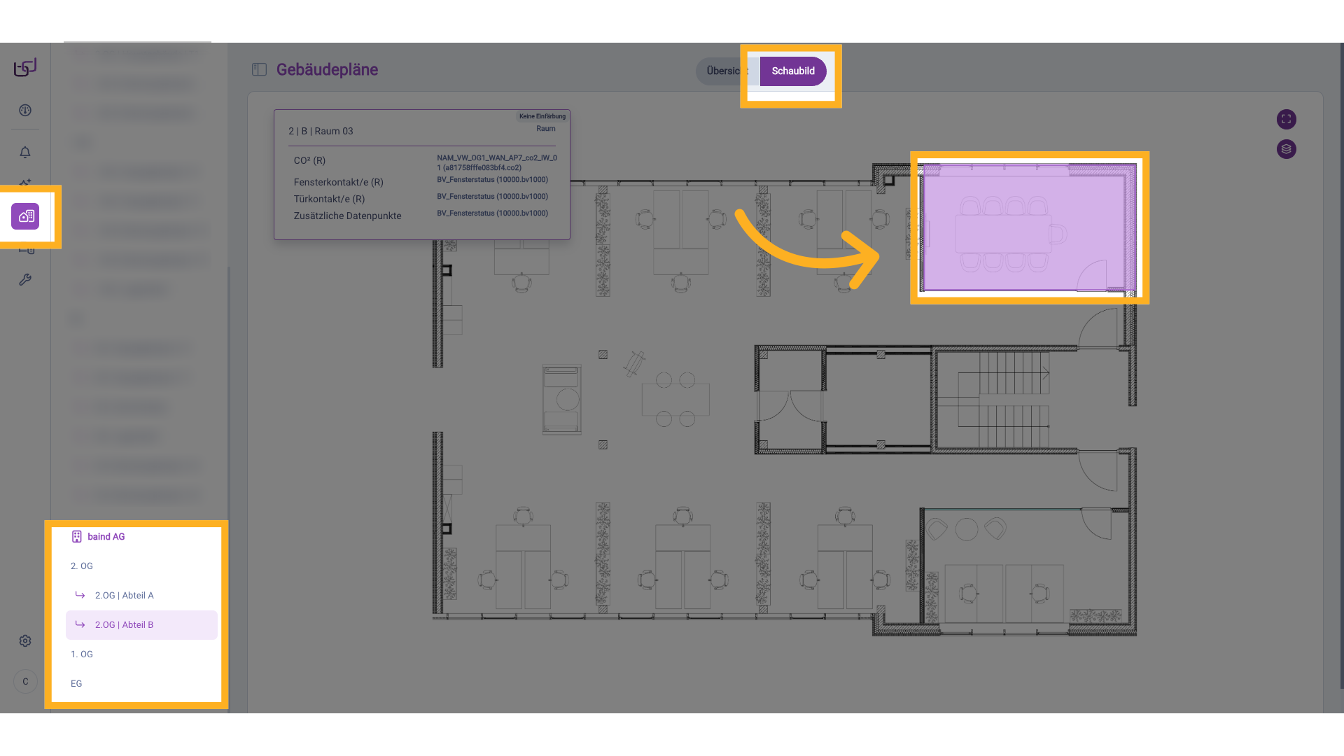 Ansicht Gebäudepläne