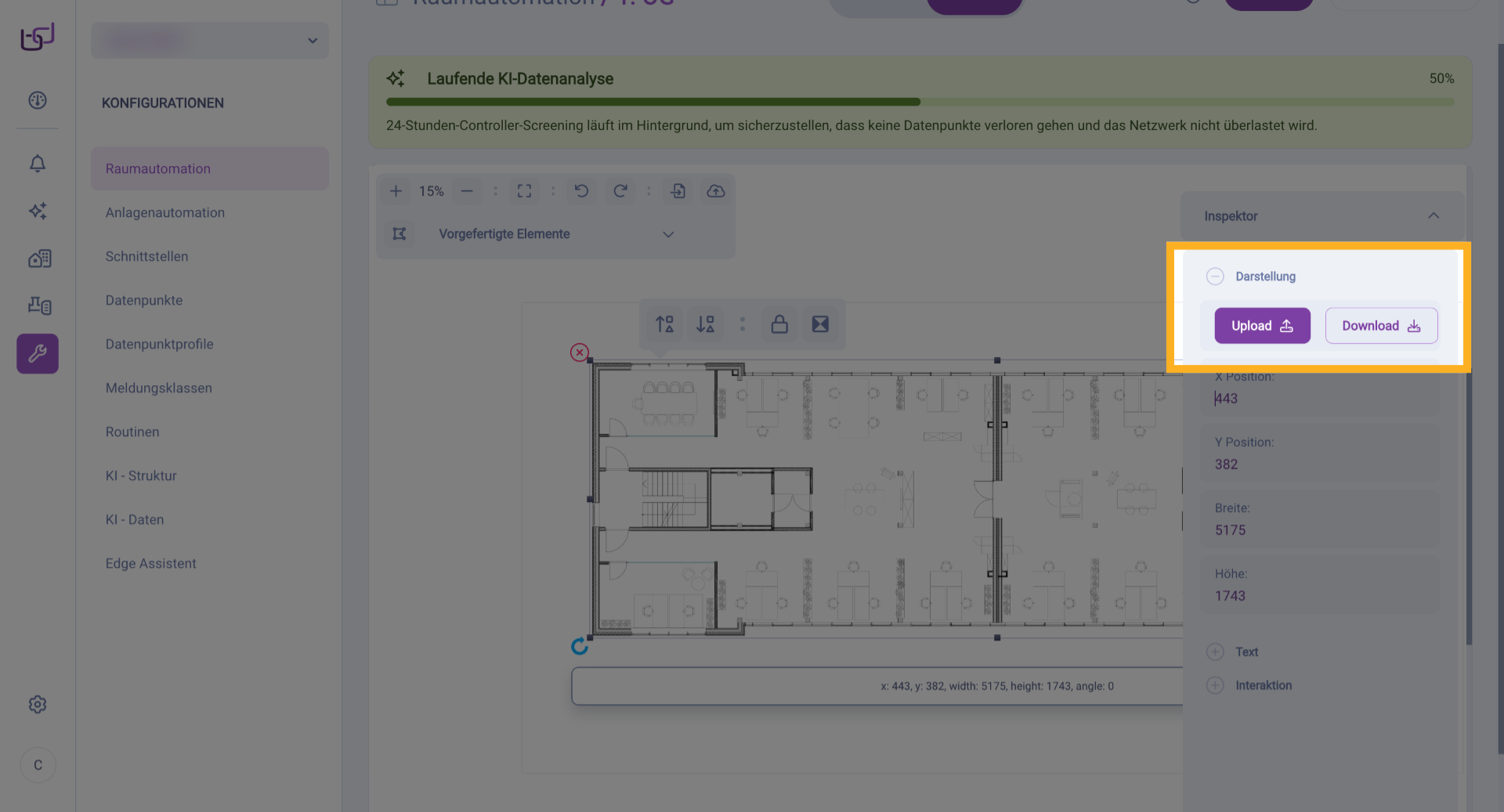 Erneut X-Position Wert wählen