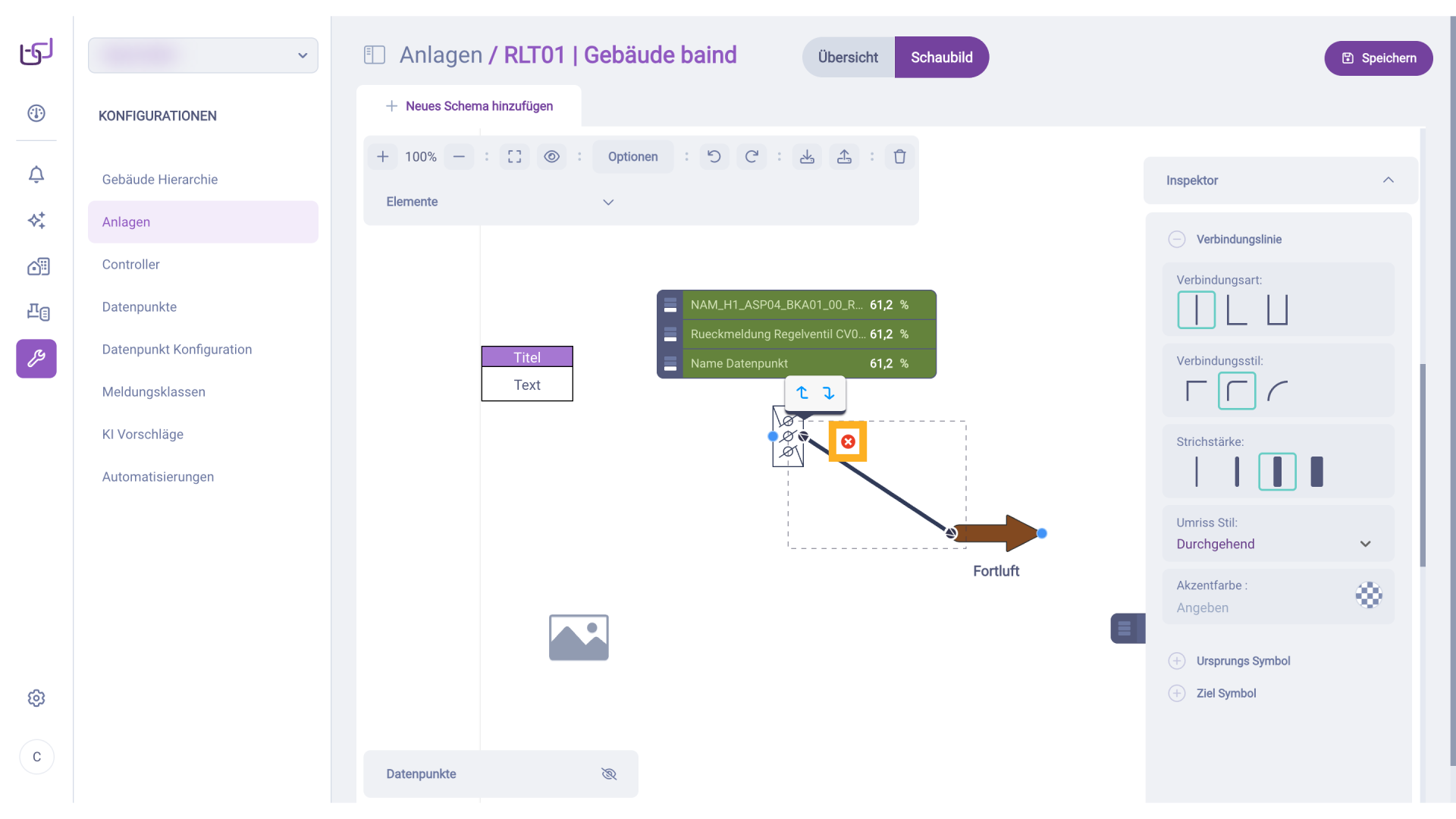 Verbindungslinie konfigurieren