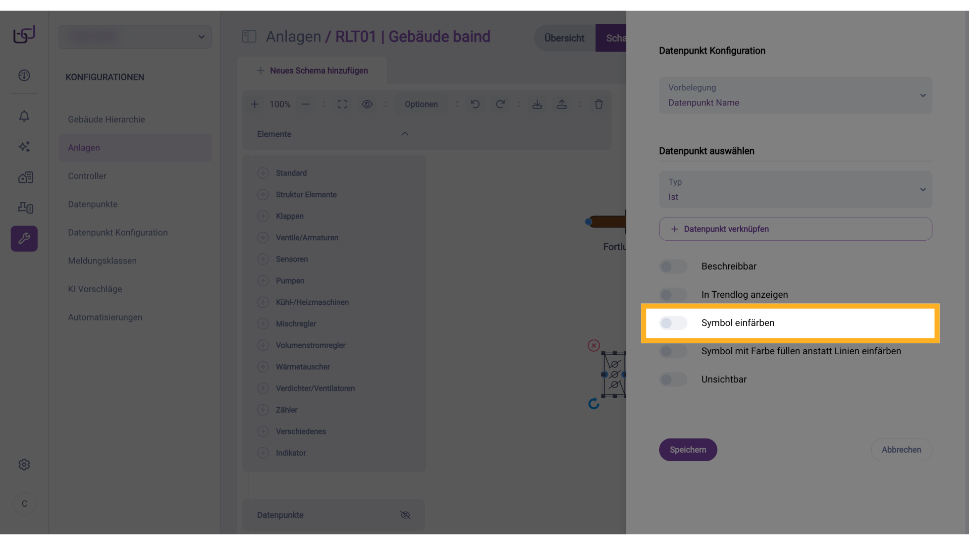 Datenpunkt verknüpfen