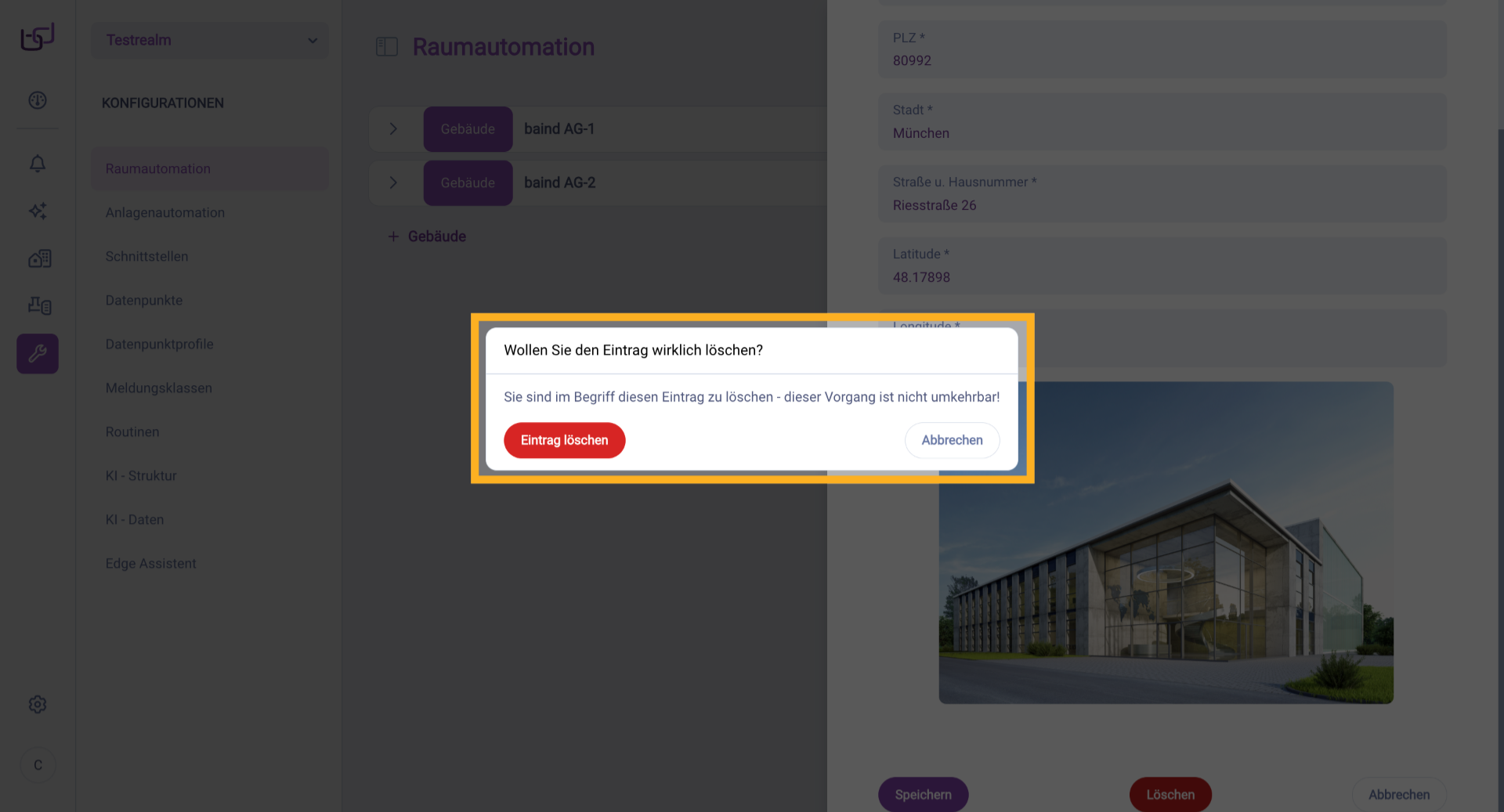 Löschen Bestätigen