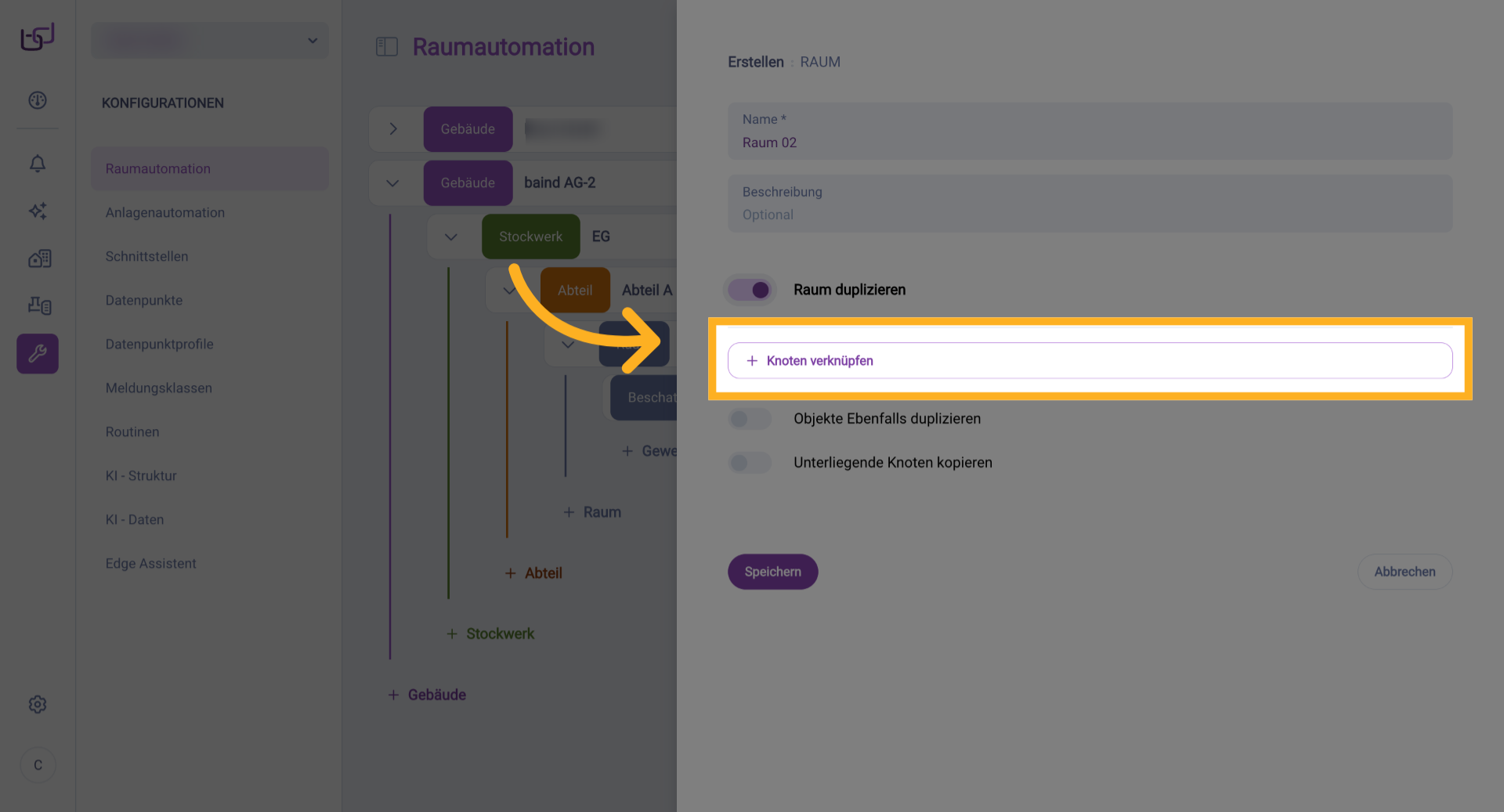 Raum Erstellen Starten