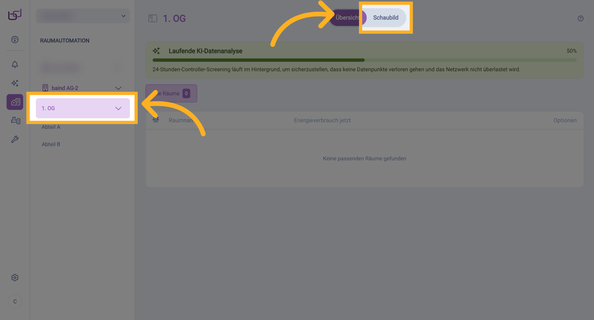 Schaubild Für Gebäudebereiche Öffnen