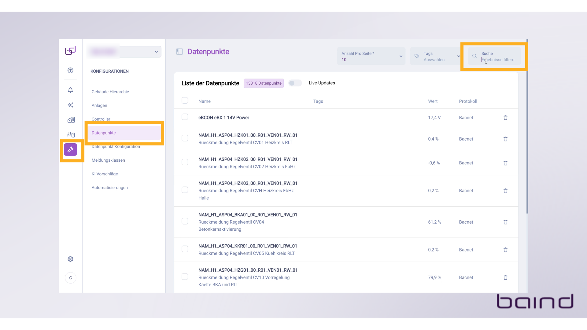 Konfiguration zuweisen