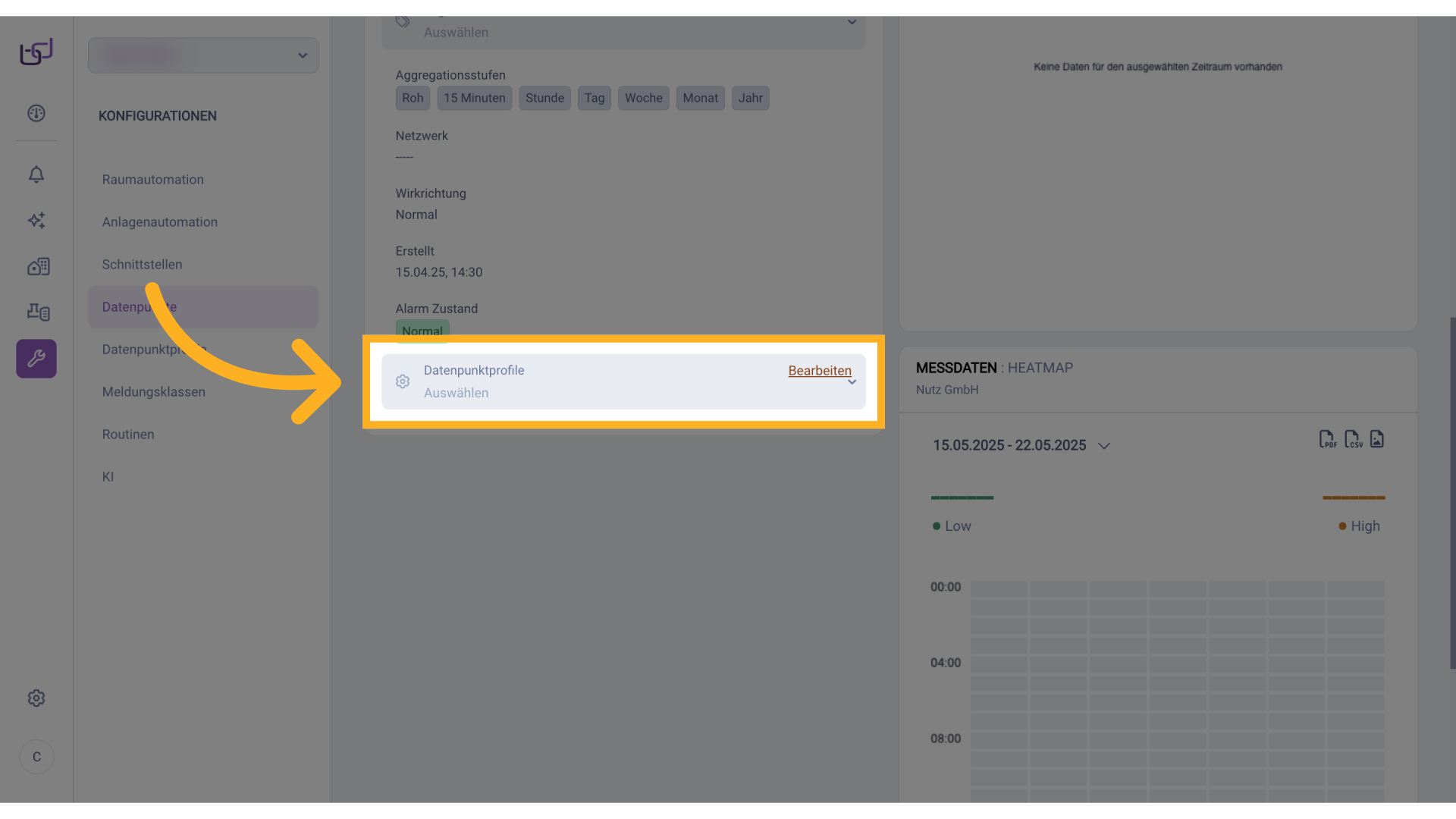 Konfiguration zuweisen