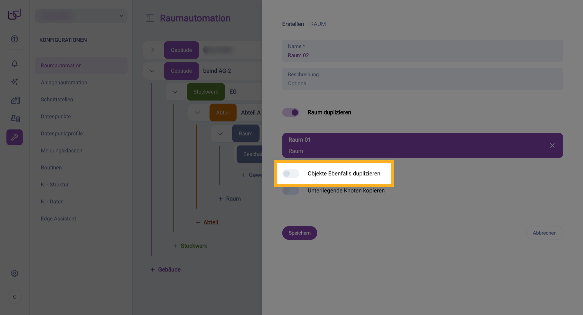 Strukturbereich Aktualisieren