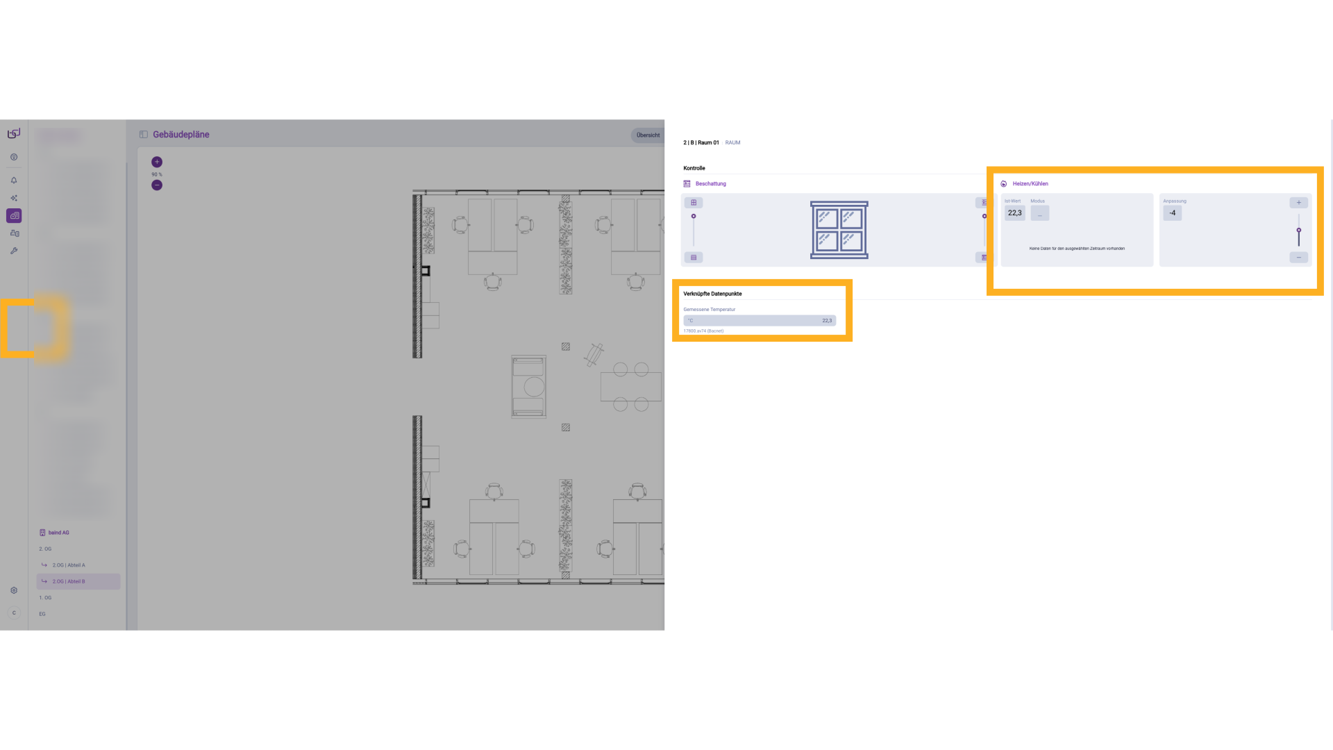 Ansicht Gebäudepläne
