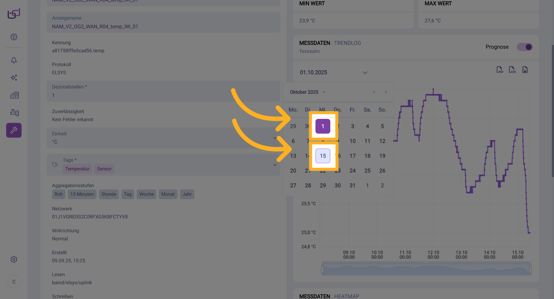 Enddatum Bestätigen