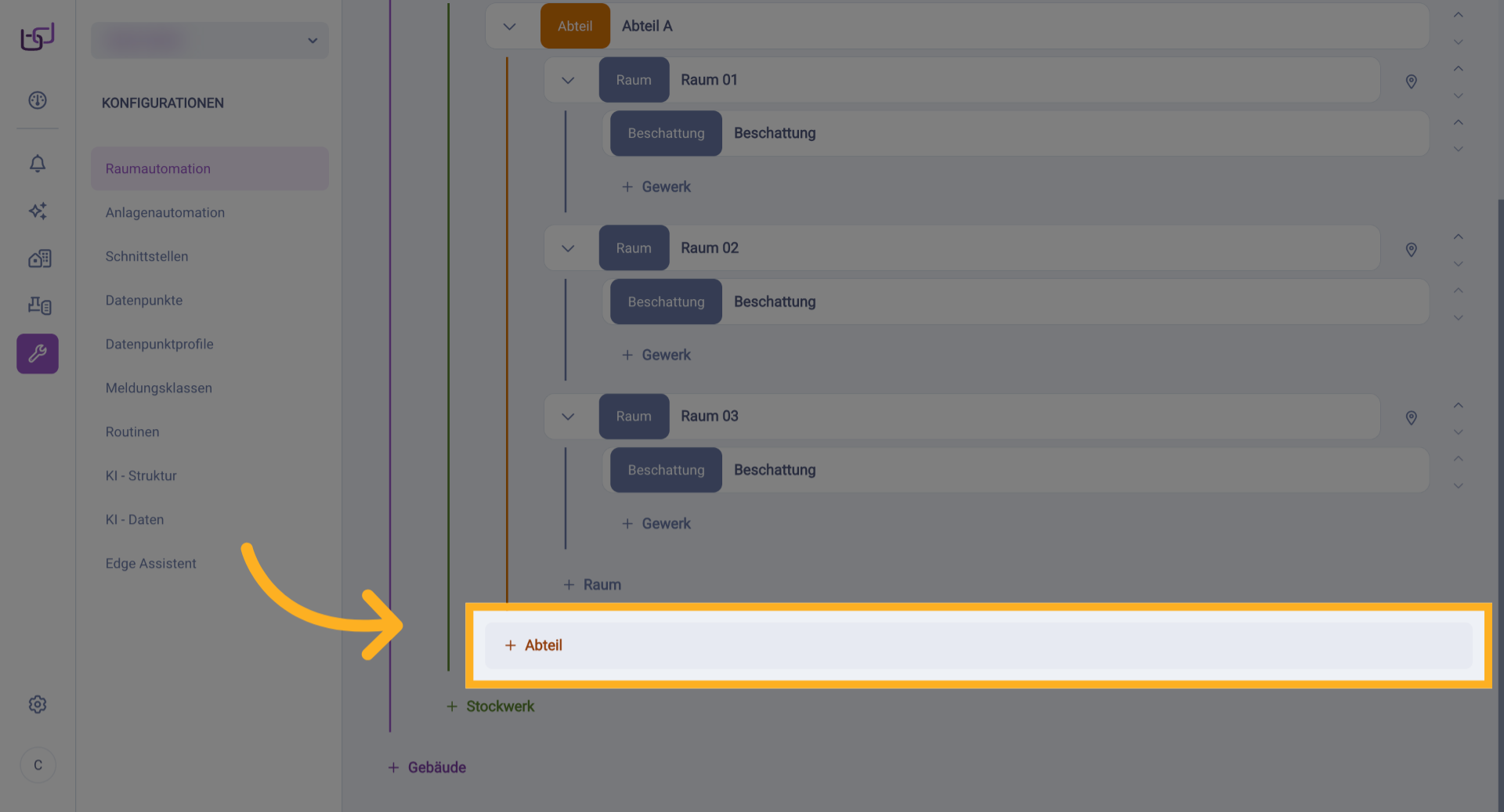Raumverwaltung Abschließen