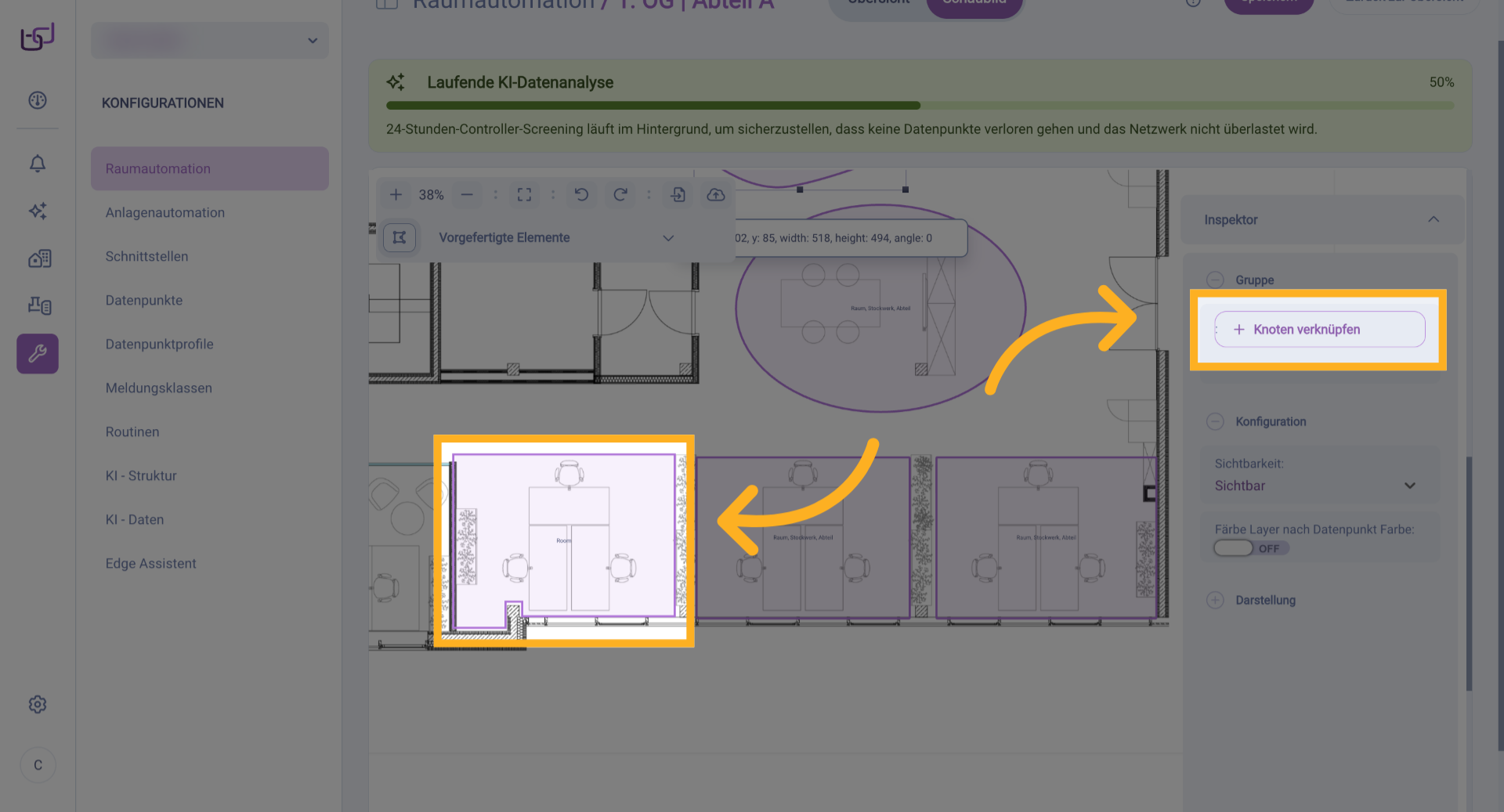 Starten Der Raumsuche