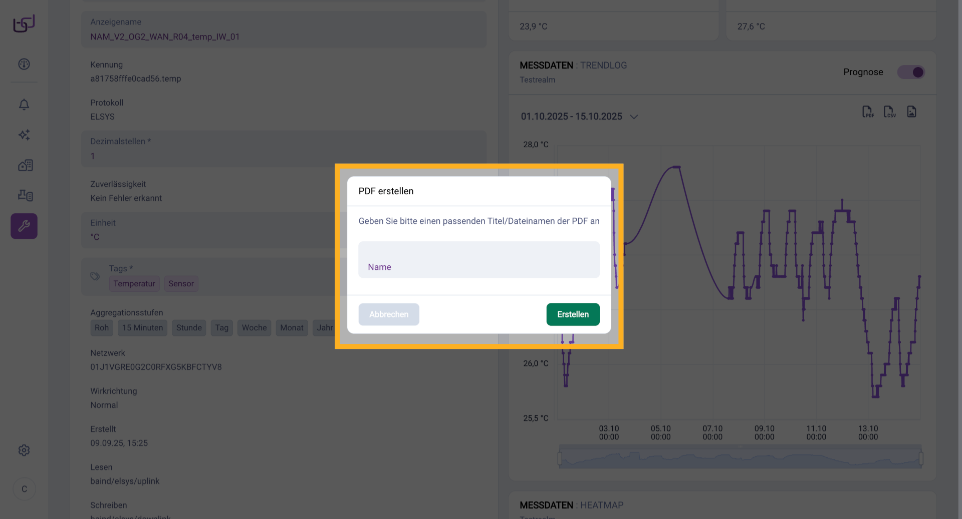 Klicken Sie auf 'Abbrechen Erstellen'