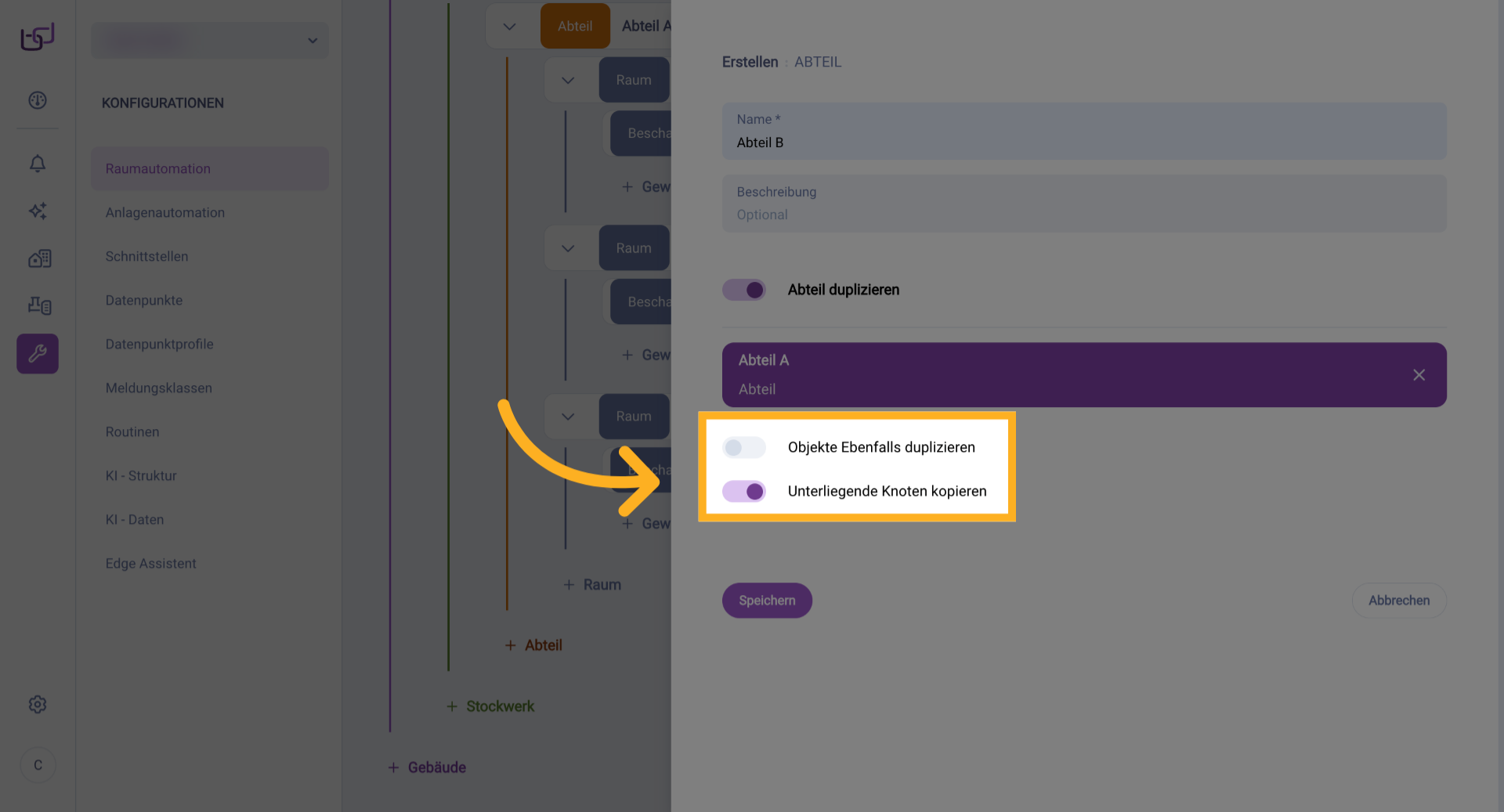Änderungen Speichern