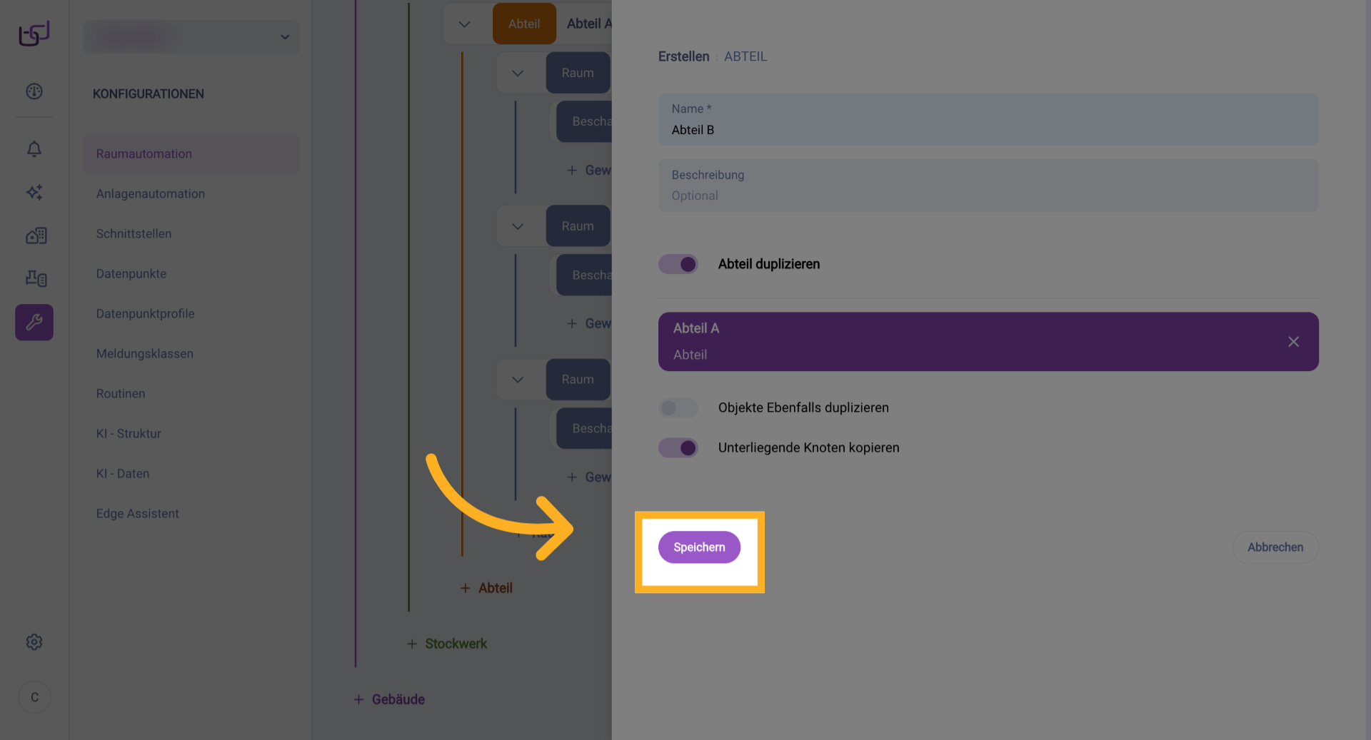 Änderungen Speichern