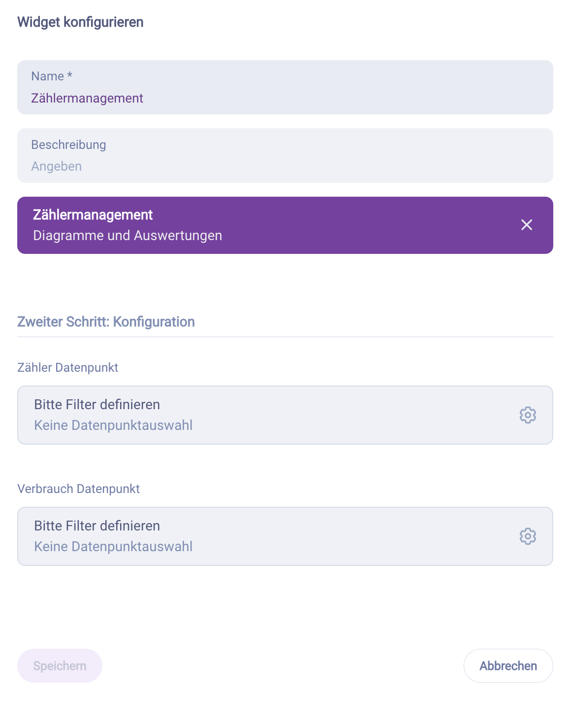 Widget konfigurieren