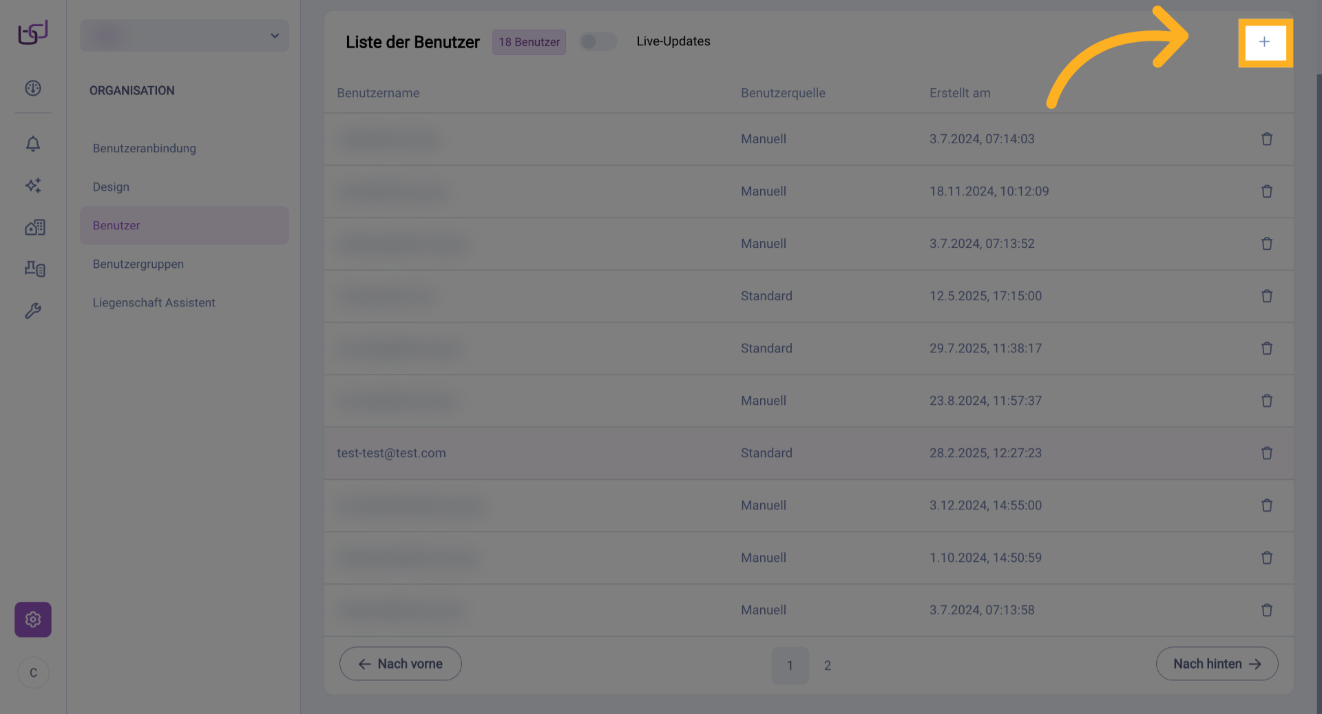Neuen Benutzer Anlegen