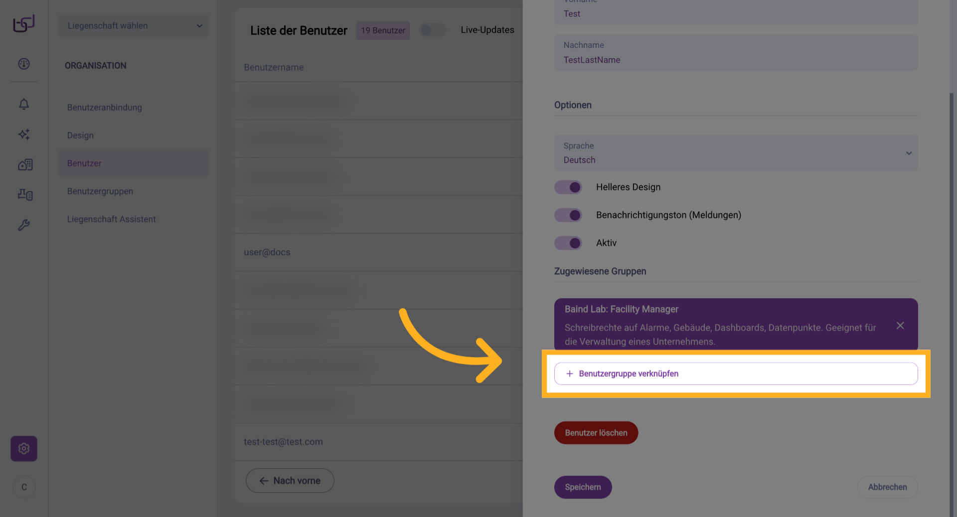 Weitere Benutzergruppe Hinzufügen