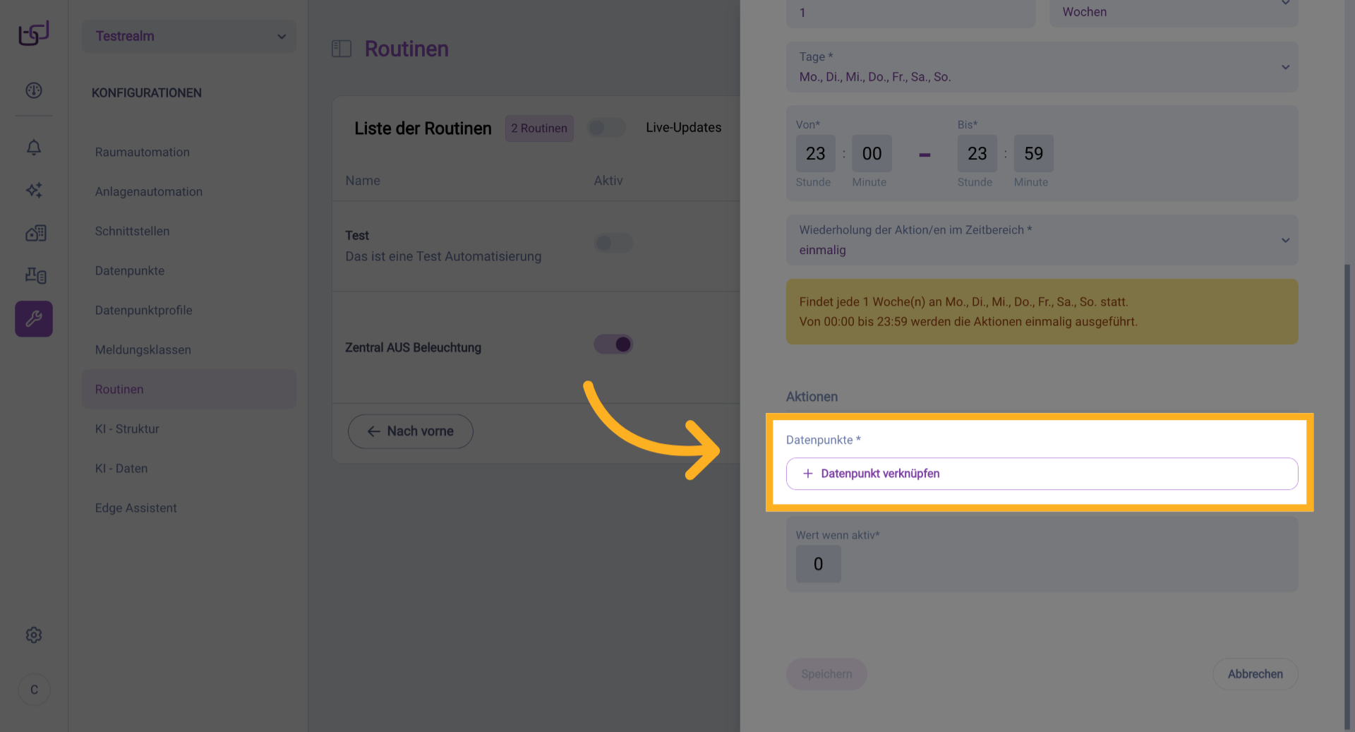 Ersten Datenpunkt Auswählen