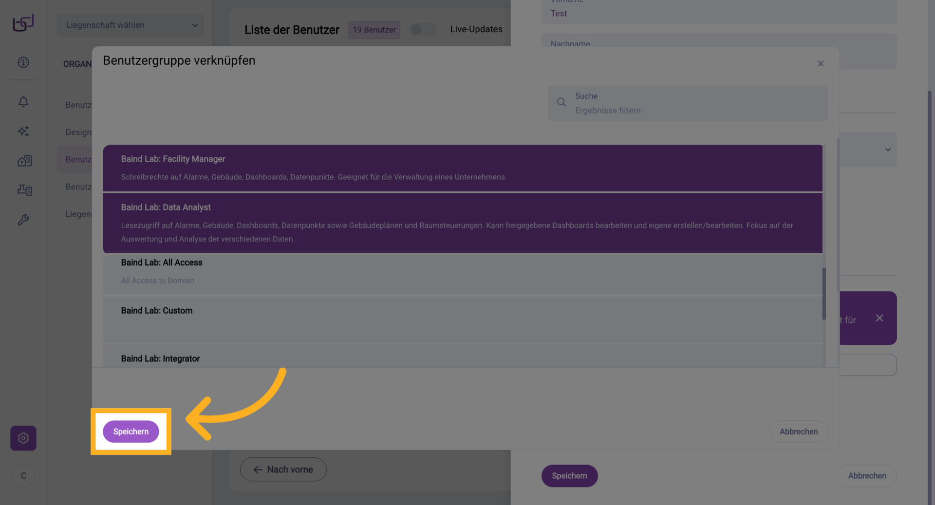 Änderungen Speichern