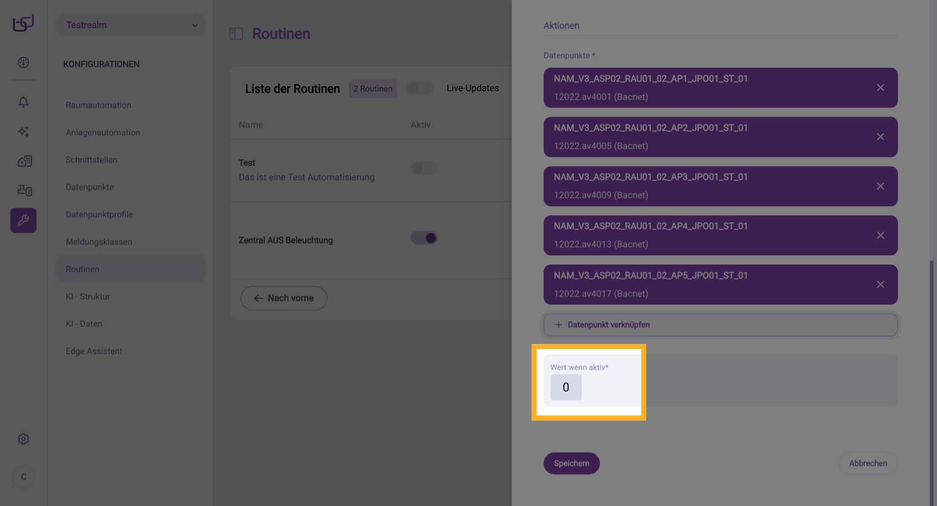 Minutenwert Auswählen